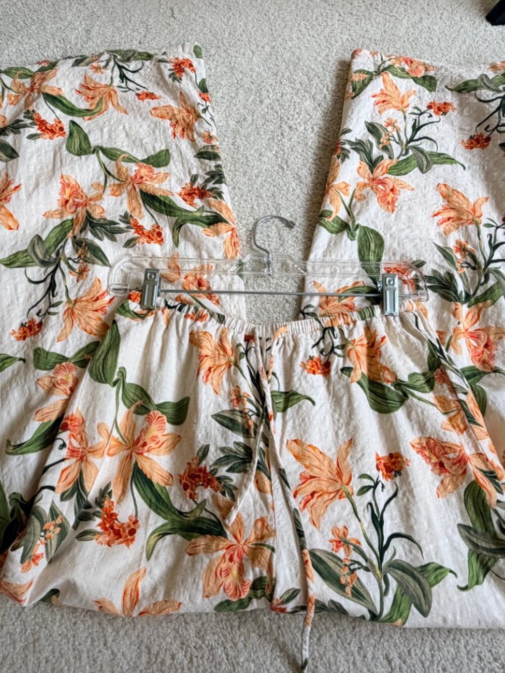 PEPPERMAYO Dalida linen lined pants lily orange cream, S - Picture 3 of 9